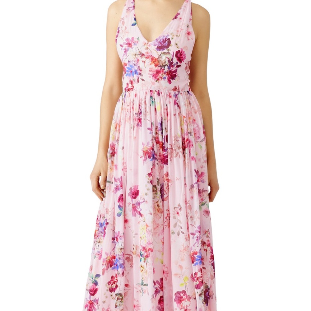 Slate and willow floral maxi dress